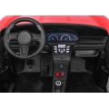 Perfecta Auto pre 2 deti Červená + Nafukovacie kolesá + Bezkefkový motor + MP3 LED + Pomalý štart