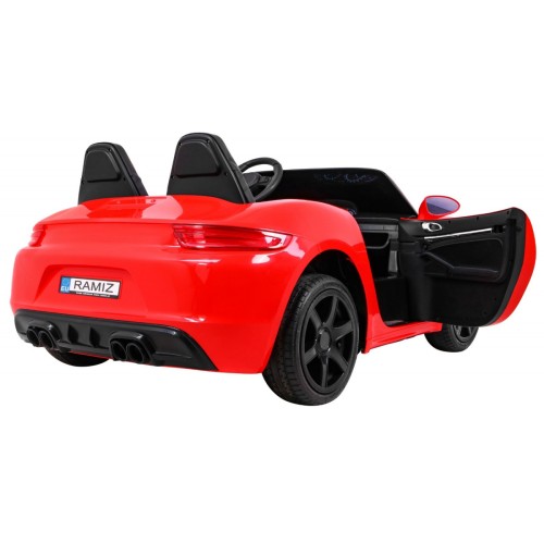 Perfecta Auto pre 2 deti Červená + Nafukovacie kolesá + Bezkefkový motor + MP3 LED + Pomalý štart