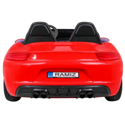 Perfecta Auto pre 2 deti Červená + Nafukovacie kolesá + Bezkefkový motor + MP3 LED + Pomalý štart