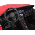Perfecta Auto pre 2 deti Červená + Nafukovacie kolesá + Bezkefkový motor + MP3 LED + Pomalý štart