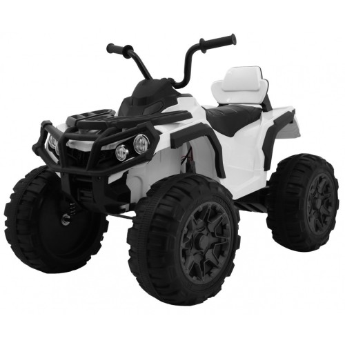 Quad ATV 2.4GHz na batériu pre deti Biely + Diaľkové ovládanie + Kolesá EVA + Rádio MP3 + Pomalý štart