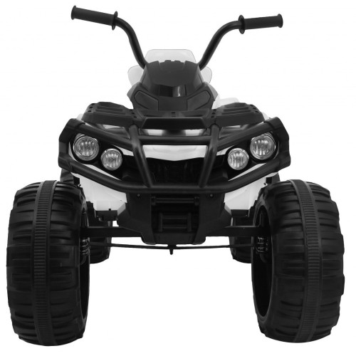 Quad ATV 2.4GHz na batériu pre deti Biely + Diaľkové ovládanie + Kolesá EVA + Rádio MP3 + Pomalý štart