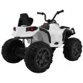 Quad ATV 2.4GHz na batériu pre deti Biely + Diaľkové ovládanie + Kolesá EVA + Rádio MP3 + Pomalý štart