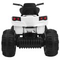 Quad ATV 2.4GHz na batériu pre deti Biely + Diaľkové ovládanie + Kolesá EVA + Rádio MP3 + Pomalý štart