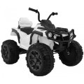 Quad ATV 2.4GHz na batériu pre deti Biely + Diaľkové ovládanie + Kolesá EVA + Rádio MP3 + Pomalý štart