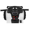 Quad ATV 2.4GHz na batériu pre deti Biely + Diaľkové ovládanie + Kolesá EVA + Rádio MP3 + Pomalý štart