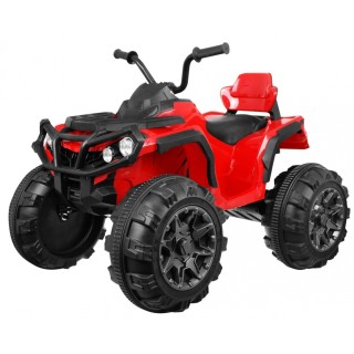 Quad ATV 2.4GHz na batériu pre deti Červený + Diaľkové ovládanie + Kolesá EVA + Rádio MP3 + Pomalý štart
