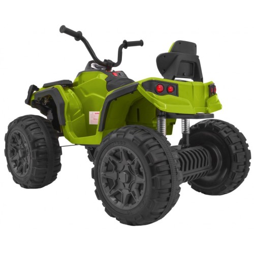 Quad ATV 2.4GHz na batériu pre deti Zelená + Diaľkové ovládanie + Kolesá EVA + Rádio MP3 + Pomalý štart