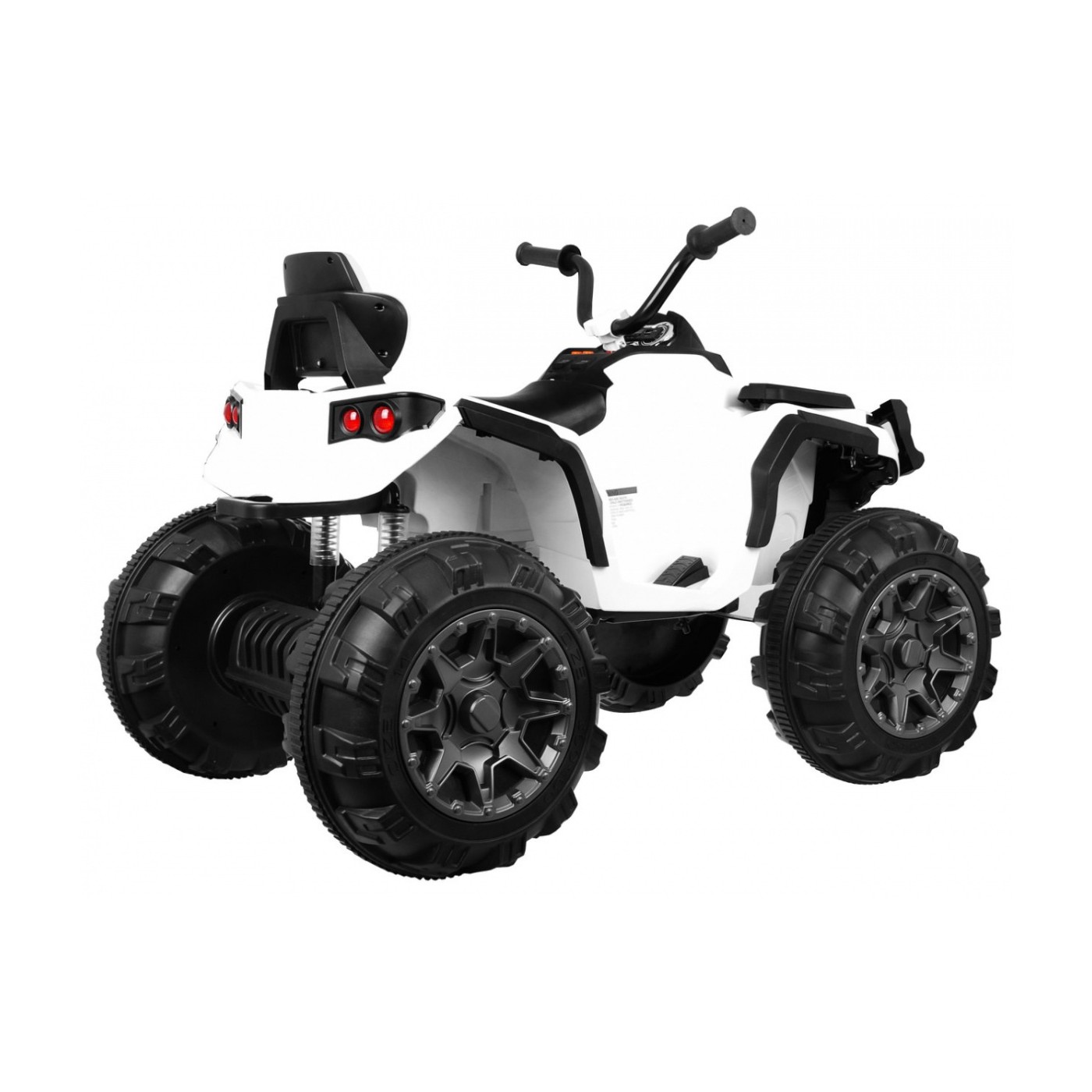 Quad ATV na batériu pre deti Biely + Kolesá EVA + Rádio MP3 + LED + Pomalý štart