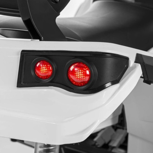 Quad ATV na batériu pre deti Biely + Kolesá EVA + Rádio MP3 + LED + Pomalý štart