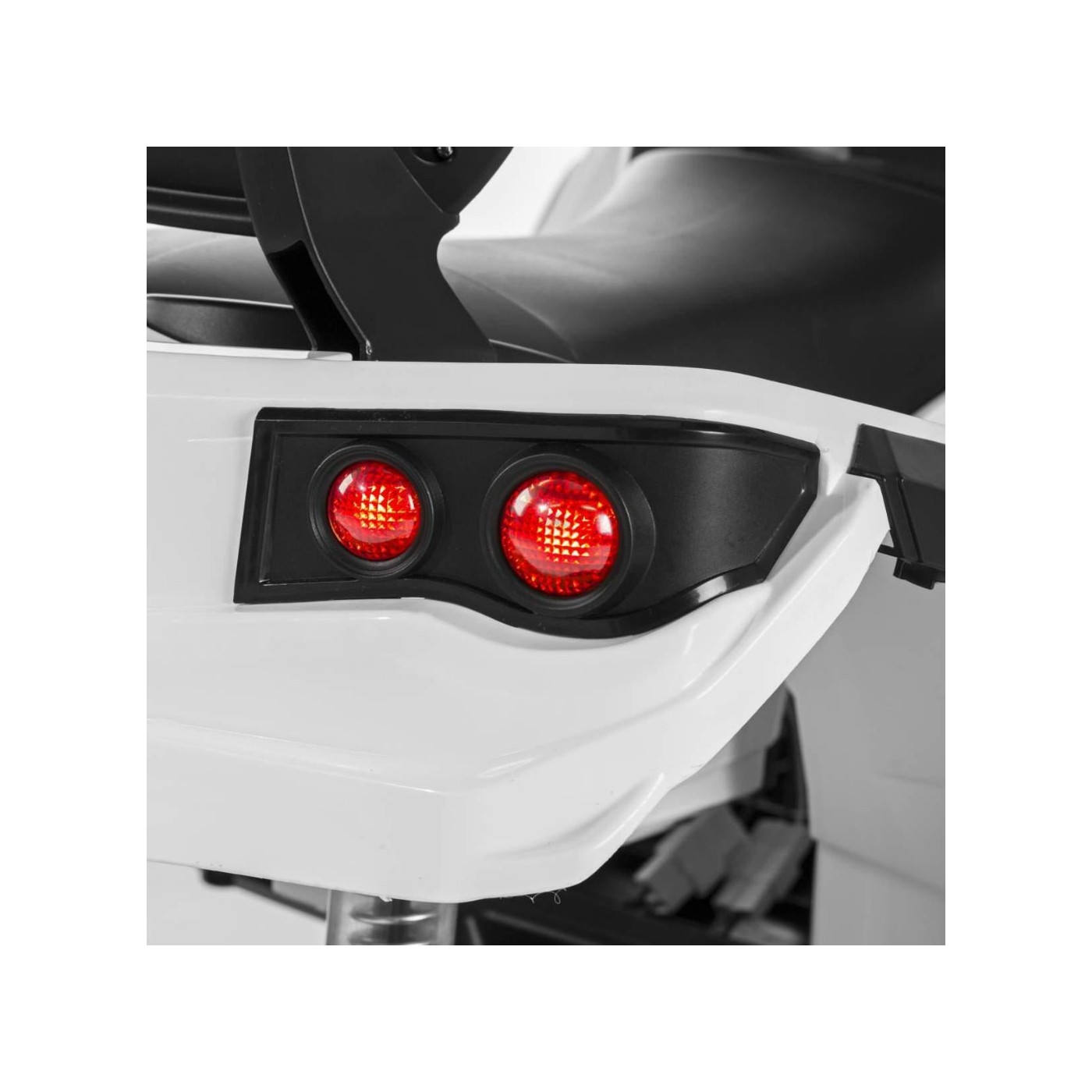 Quad ATV na batériu pre deti Biely + Kolesá EVA + Rádio MP3 + LED + Pomalý štart