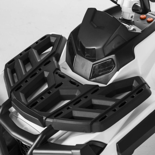 Quad ATV na batériu pre deti Biely + Kolesá EVA + Rádio MP3 + LED + Pomalý štart
