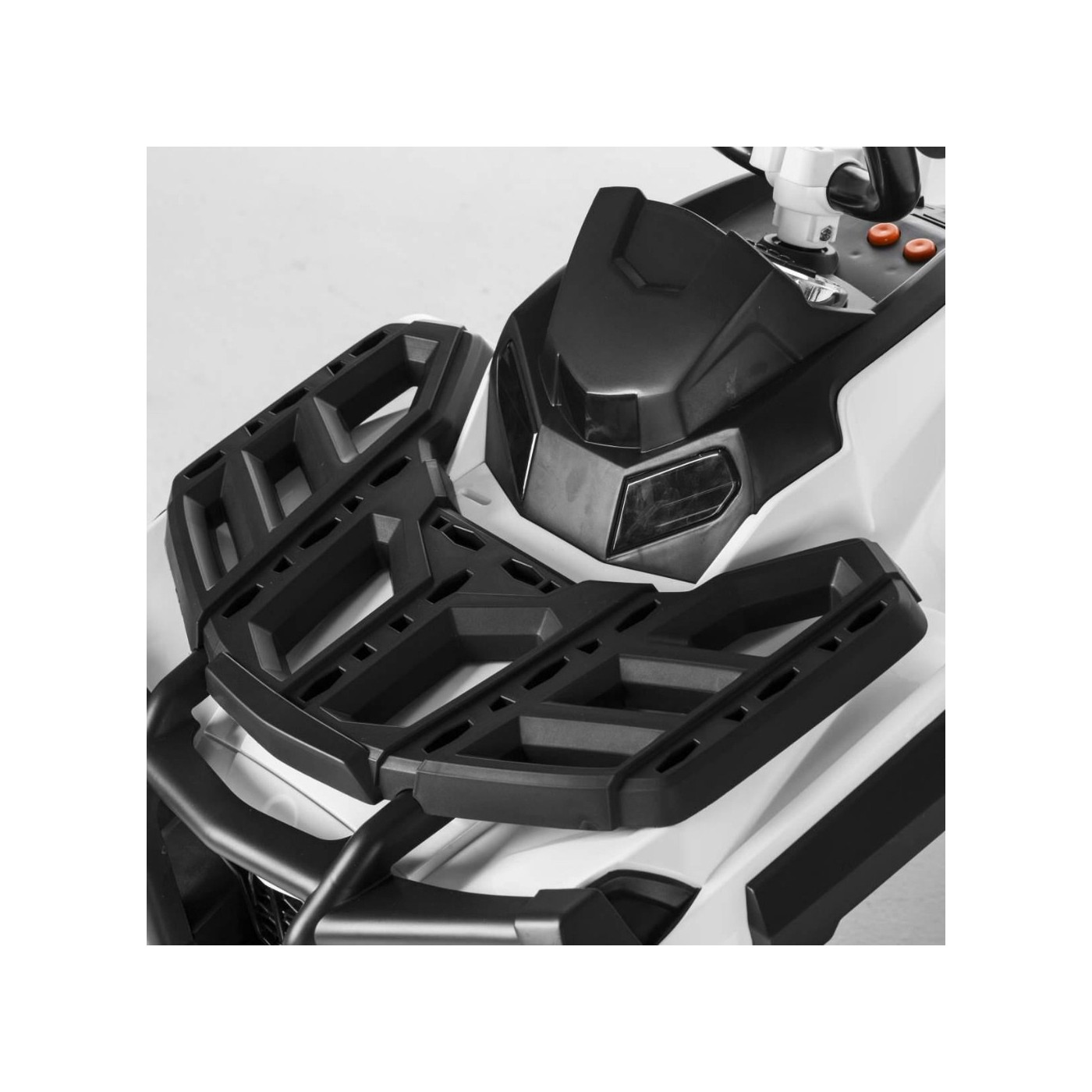 Quad ATV na batériu pre deti Biely + Kolesá EVA + Rádio MP3 + LED + Pomalý štart