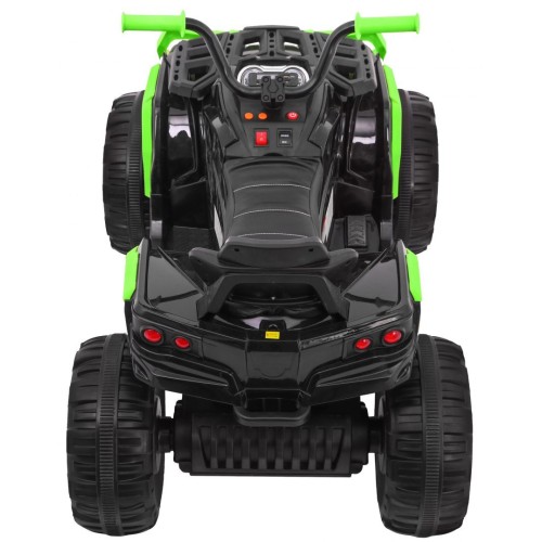 Quad ATV na batériu pre deti Čierno-zeleýá + Kolesá EVA + Rádio MP3 + LED +Pomalý štart