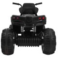 Quad ATV na batériu pre deti Čierny + Kolesá EVA + Rádio MP3 + LED + Pomalý štart
