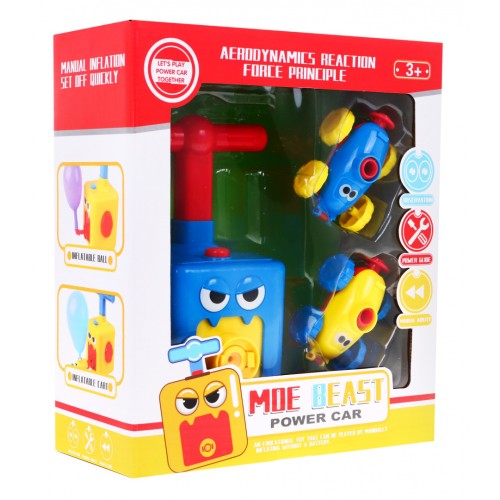 Sada autíčok s balónikovým pohonom pre deti 3+ Pumpička na balóny + 2 autíčka + 4 balóniky