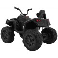 Quad ATV na batériu pre deti Čierny + Kolesá EVA + Rádio MP3 + LED + Pomalý štart