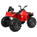 Quad ATV na batériu pre deti Červený + Kolesá EVA + Rádio MP3 + LED + Pomalý štart