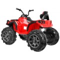 Quad ATV na batériu pre deti Červený + Kolesá EVA + Rádio MP3 + LED + Pomalý štart
