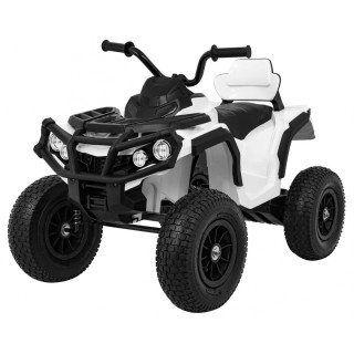 Quad ATV Air na batériu pre deti Biele + Nafukovacie kolesá + Rádio MP3 + Pomalý štart