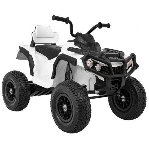 Quad ATV Air na batériu pre deti Biele + Nafukovacie kolesá + Rádio MP3 + Pomalý štart