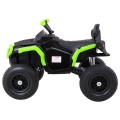 Quad ATV Air na batériu pre deti Čierno-zeleéá + Nafukovacie kolesá + Rádio MP3 + Pomalý štart