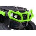 Quad ATV Air na batériu pre deti Čierno-zeleéá + Nafukovacie kolesá + Rádio MP3 + Pomalý štart