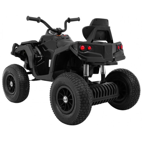 Quad ATV Air na batériu pre deti Čierne + Nafukovacie kolesá + Rádio MP3 + Pomalý štart