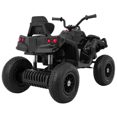 Quad ATV Air na batériu pre deti Čierne + Nafukovacie kolesá + Rádio MP3 + Pomalý štart