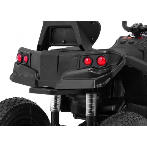 Quad ATV Air na batériu pre deti Čierne + Nafukovacie kolesá + Rádio MP3 + Pomalý štart