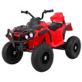 Quad ATV Air na batériu pre deti Červené + Nafukovacie kolesá + Rádio MP3 + Pomalý štart