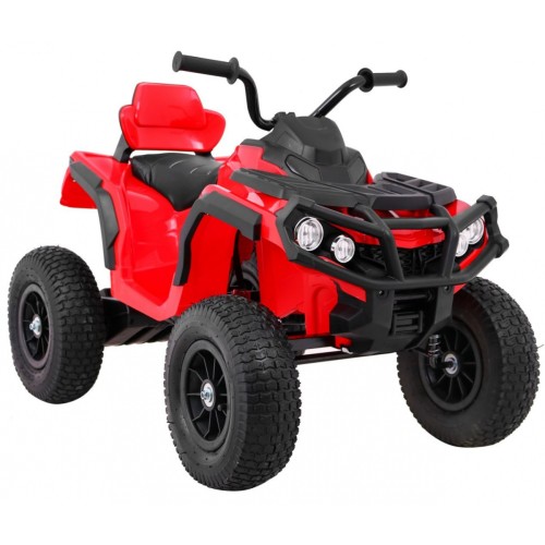 Quad ATV Air na batériu pre deti Červené + Nafukovacie kolesá + Rádio MP3 + Pomalý štart