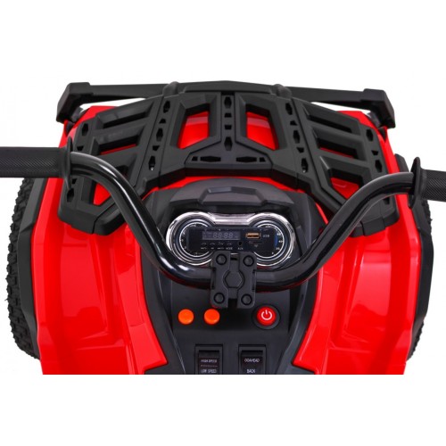 Quad ATV Air na batériu pre deti Červené + Nafukovacie kolesá + Rádio MP3 + Pomalý štart
