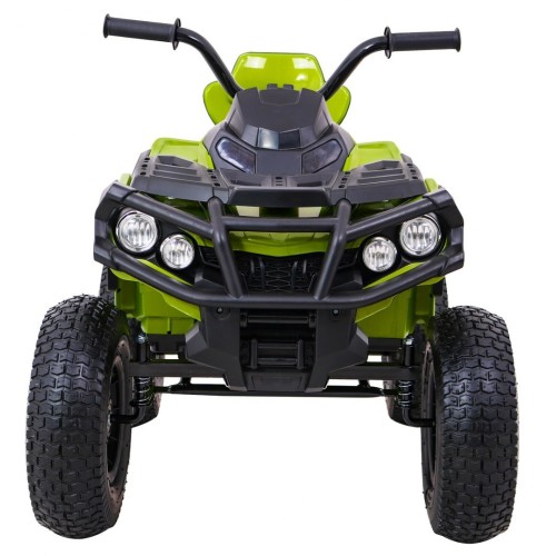 Quad ATV Air na batériu pre deti Zelené + Nafukovacie kolesá + Rádio MP3 + Pomalý štart