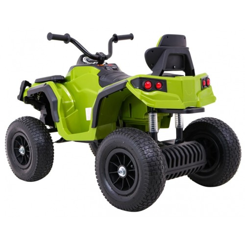 Quad ATV Air na batériu pre deti Zelené + Nafukovacie kolesá + Rádio MP3 + Pomalý štart