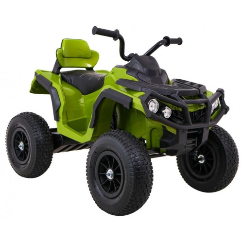 Quad ATV Air na batériu pre deti Zelené + Nafukovacie kolesá + Rádio MP3 + Pomalý štart