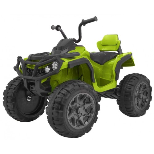Quad ATV na batériu pre deti Zelené + Kolesá EVA + Rádio MP3 + LED + Pomalý štart.