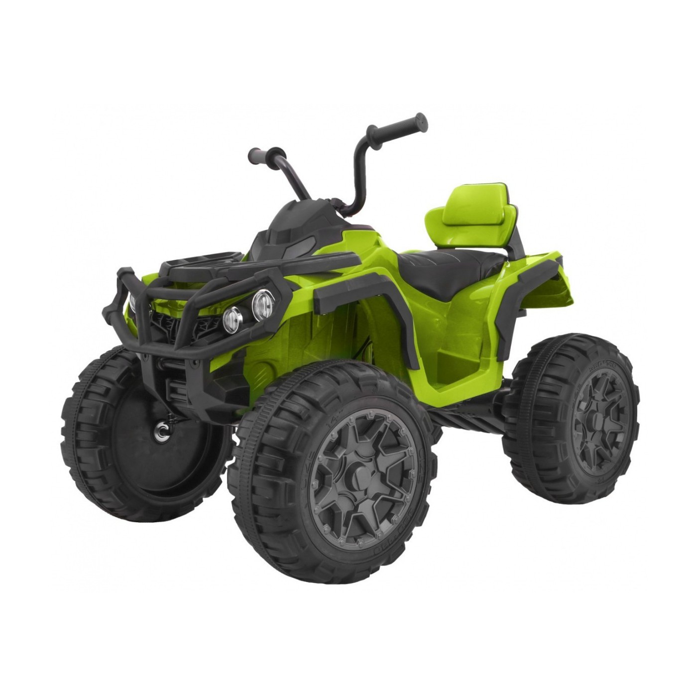 Quad ATV na batériu pre deti Zelené + Kolesá EVA + Rádio MP3 + LED + Pomalý štart.