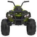 Quad ATV na batériu pre deti Zelené + Kolesá EVA + Rádio MP3 + LED + Pomalý štart.