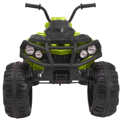 Quad ATV na batériu pre deti Zelené + Kolesá EVA + Rádio MP3 + LED + Pomalý štart.