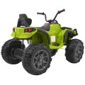 Quad ATV na batériu pre deti Zelené + Kolesá EVA + Rádio MP3 + LED + Pomalý štart.