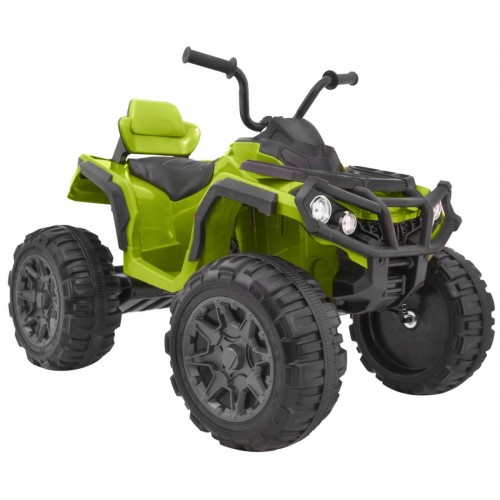 Quad ATV na batériu pre deti Zelené + Kolesá EVA + Rádio MP3 + LED + Pomalý štart.