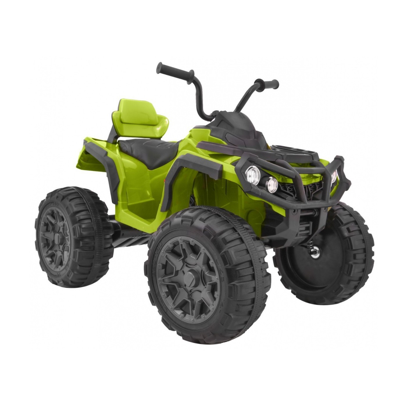Quad ATV na batériu pre deti Zelené + Kolesá EVA + Rádio MP3 + LED + Pomalý štart.