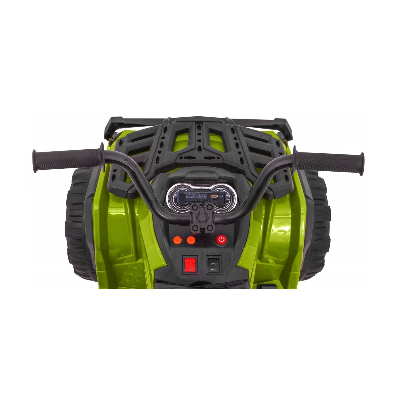 Quad ATV na batériu pre deti Zelené + Kolesá EVA + Rádio MP3 + LED + Pomalý štart.