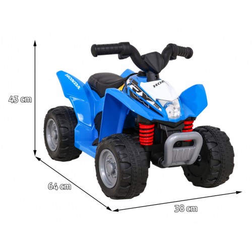 Quad Honda 250X TRX na batériu Modrá + Klaksón + LED + Ekokoža