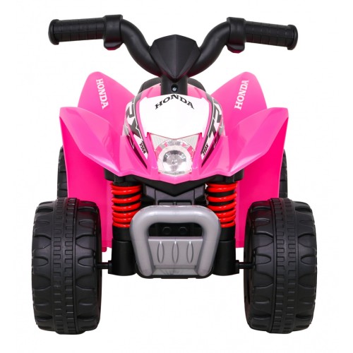 Quad Honda 250X TRX na batériu Ružová + Klaksón + LED + Ekokoža