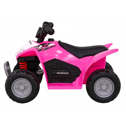 Quad Honda 250X TRX na batériu Ružová + Klaksón + LED + Ekokoža