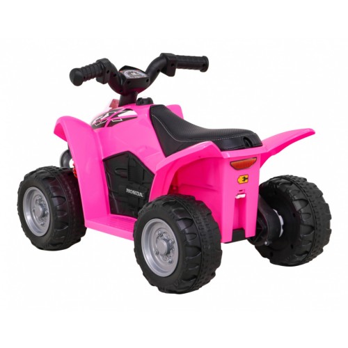 Quad Honda 250X TRX na batériu Ružová + Klaksón + LED + Ekokoža