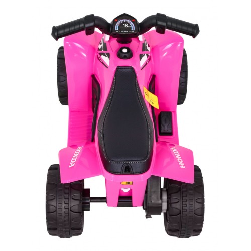 Quad Honda 250X TRX na batériu Ružová + Klaksón + LED + Ekokoža