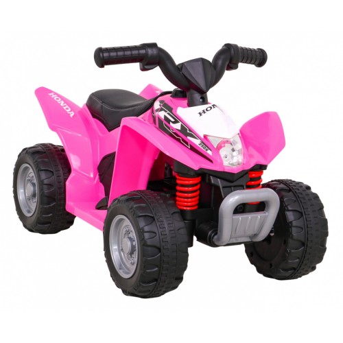 Quad Honda 250X TRX na batériu Ružová + Klaksón + LED + Ekokoža
